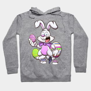 Smiling Easter Bunny With Easter Eggs Hoodie